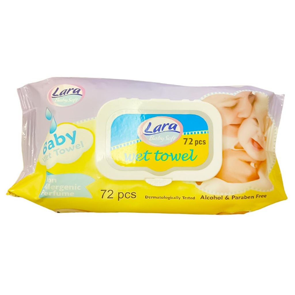 لارا بيبى مناديل - Lara Baby Wipes (Normal, without, 72PC)