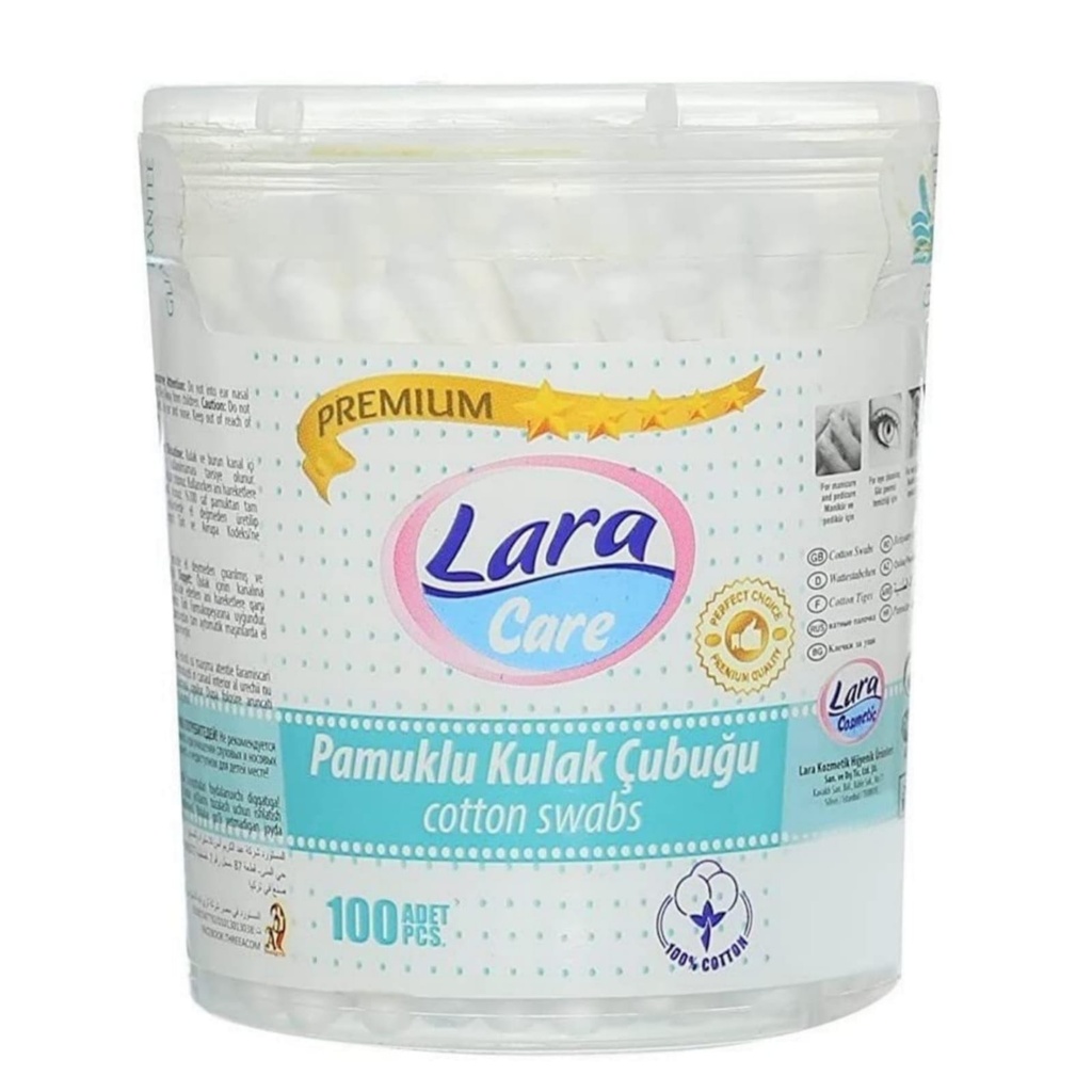 لارا كير قطن عود - Lara care Cotton Swabs (100PC)