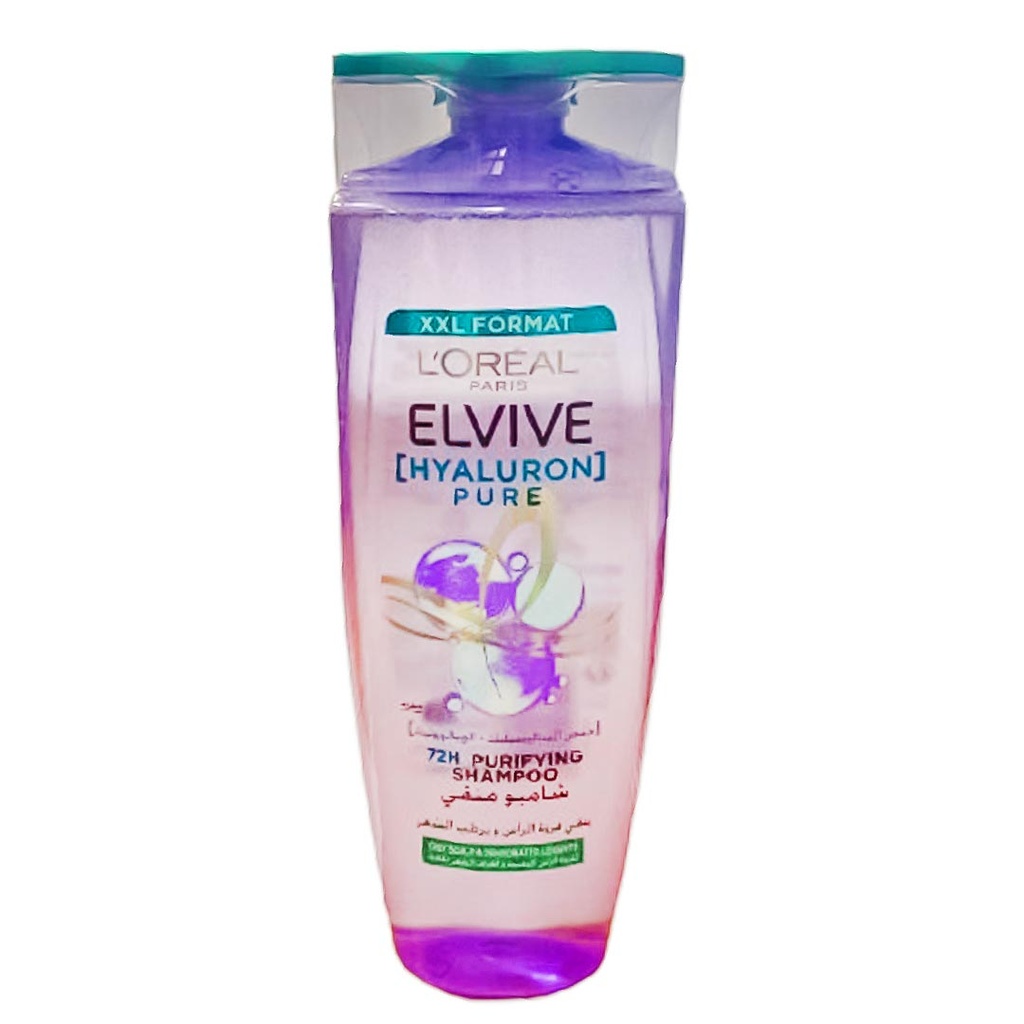 لوريال الفيف شامبو حمض الساليسيليك&الهيالورونيك - Loreal Elvive Shampoo Salicylic&Hyaluronic Acids (600ml)