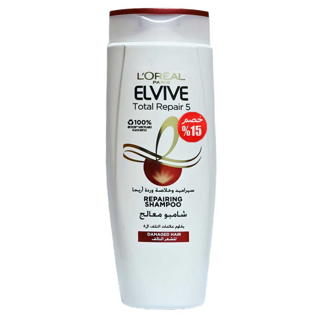 لوريال الفيف شامبو معالج  - Loreal Elvive Shampoo Repairing (600ml, discount 15%)