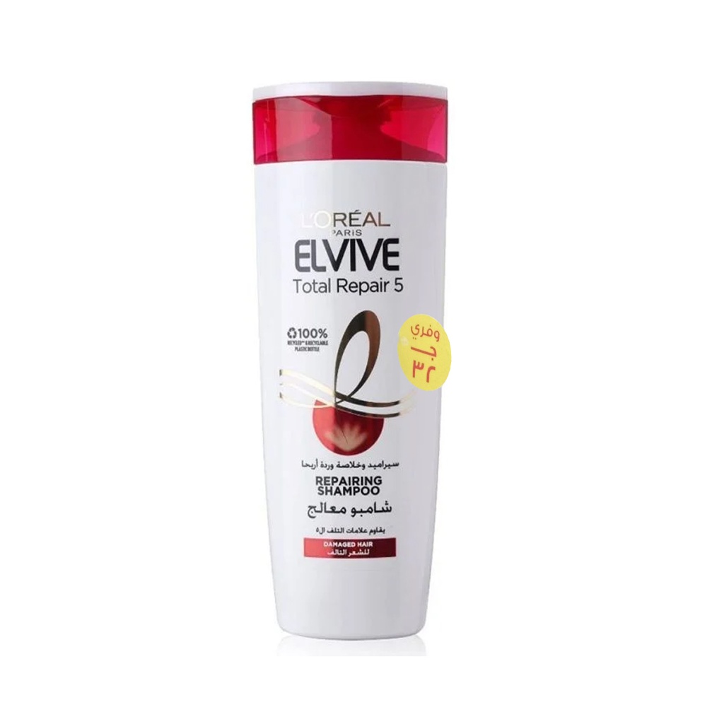 لوريال الفيف شامبو معالج  - Loreal Elvive Shampoo Repairing (400ml, Save 32 L.E)