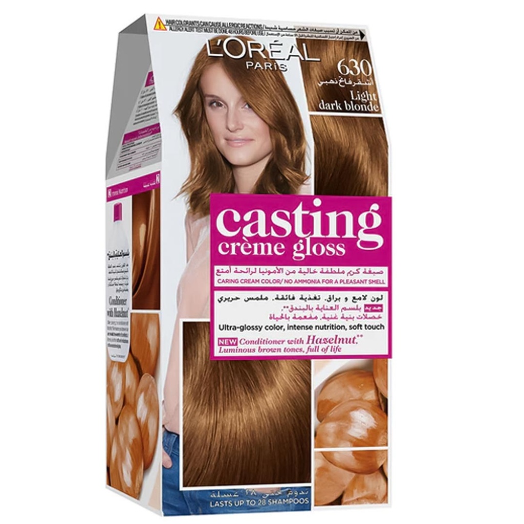 لوريال صبغة - Loreal Color (Casting, 48ml, without, Light golden blond 630)