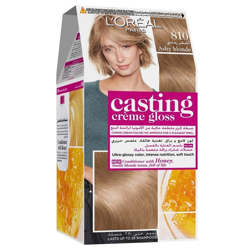 لوريال صبغة - Loreal Color (Casting, 48ml, without, Ashy Blonde 810)