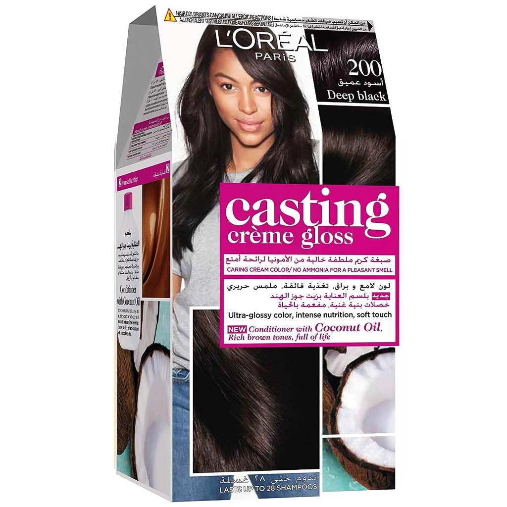 لوريال صبغة - Loreal Color (Casting, 48ml, without, Deep Black 200)