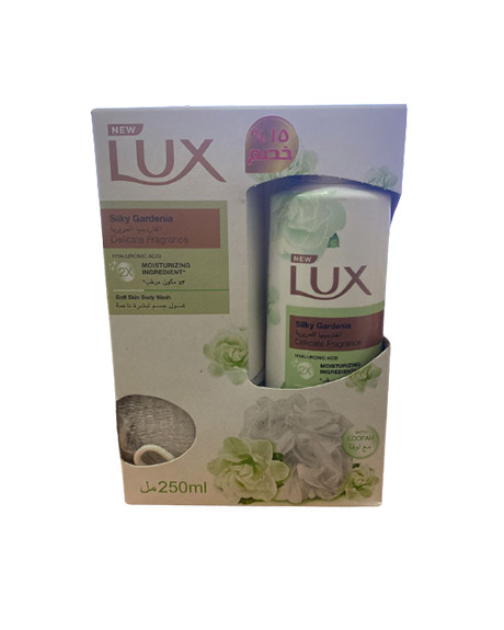 لوكس شاور - Lux Shower (250ml, silky Gsrdenia, + loofah 15% discount)
