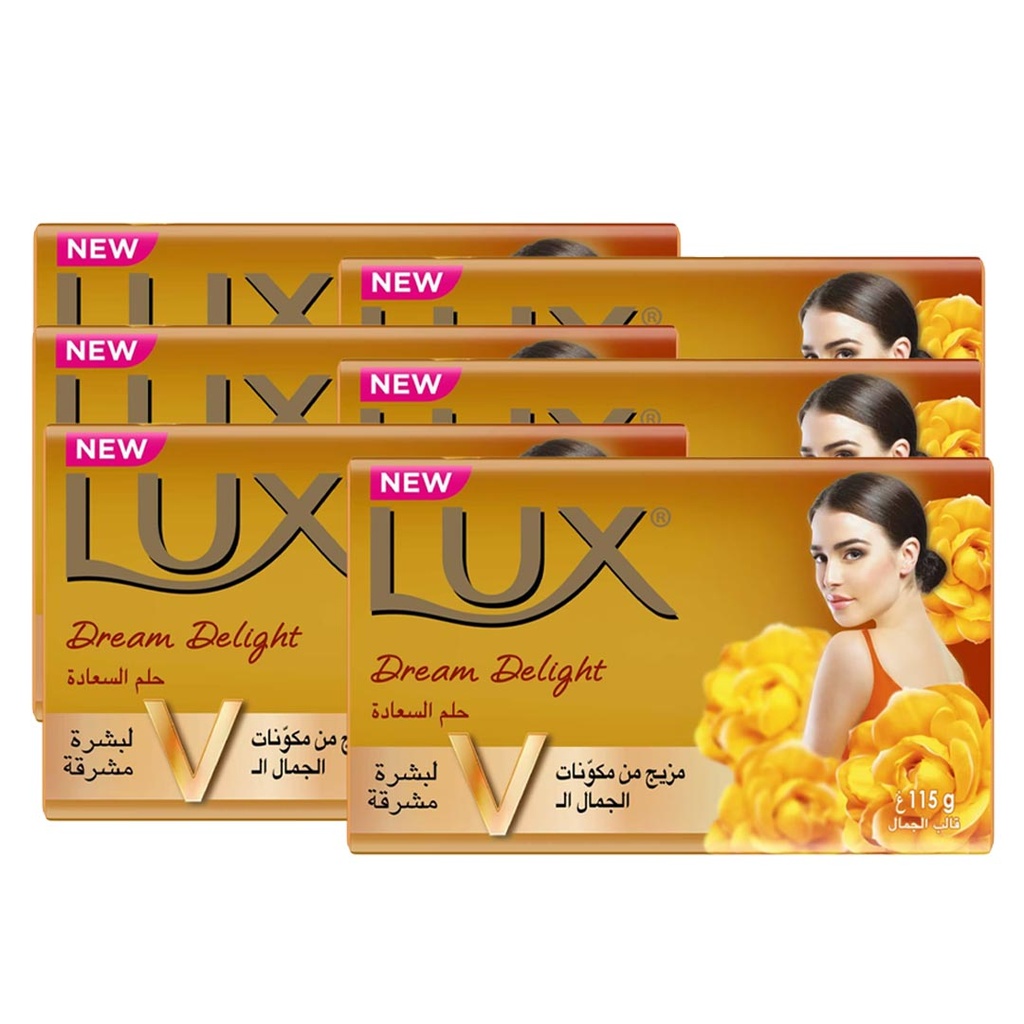 لوكس صابون - Lux Soap 115g 6Psc (115g, Dream Delight, without)