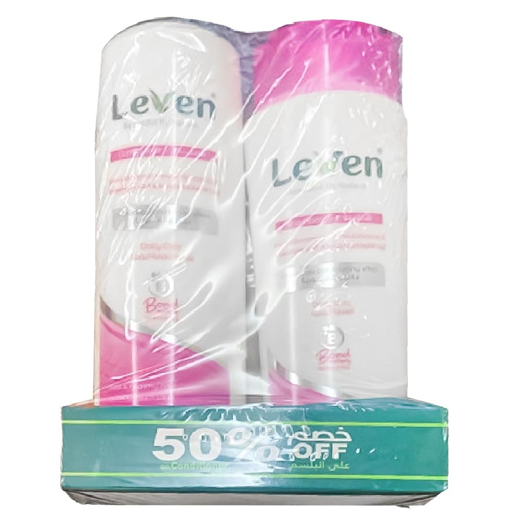 ليفين شامبو عناية يومية - Leven Shampoo Daily Care (400ml, +Conditioner 40ml Discount 50%)
