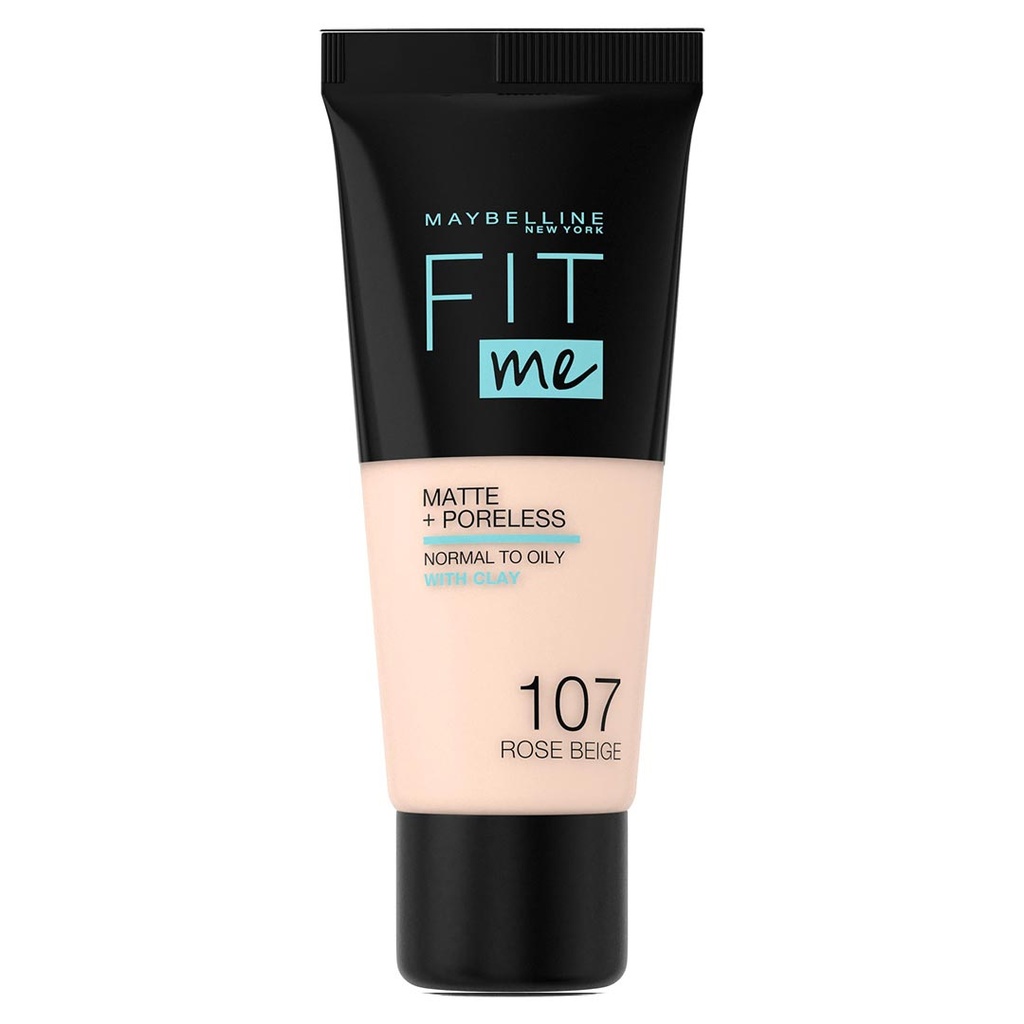 مايبلين فيت مى فونديشن - MAYBELLINE FIT me Foundation (30ml, 107 Ros Beig)