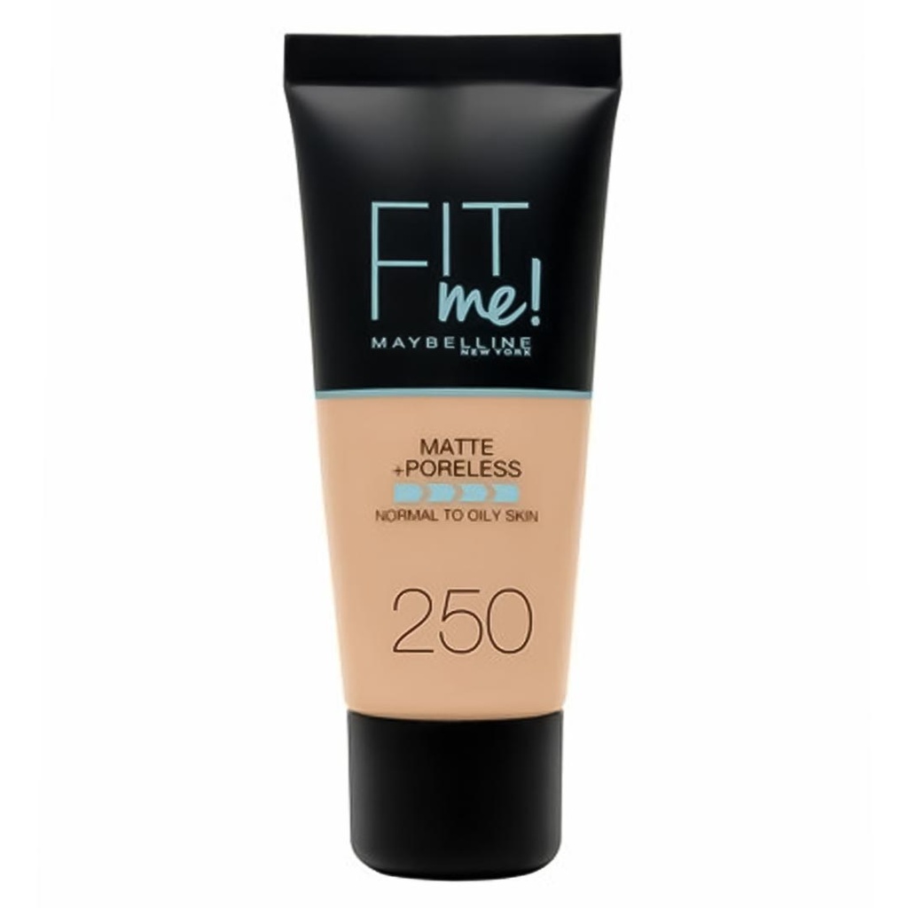 مايبلين فيت مى فونديشن - MAYBELLINE FIT me Foundation (30ml, 250 Sun Beige)