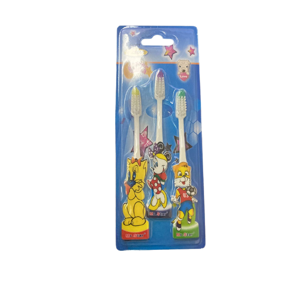 مستر ستار فرش اسنان اطفال - Mr.Star tooth brush Kids (No:038, Soft)