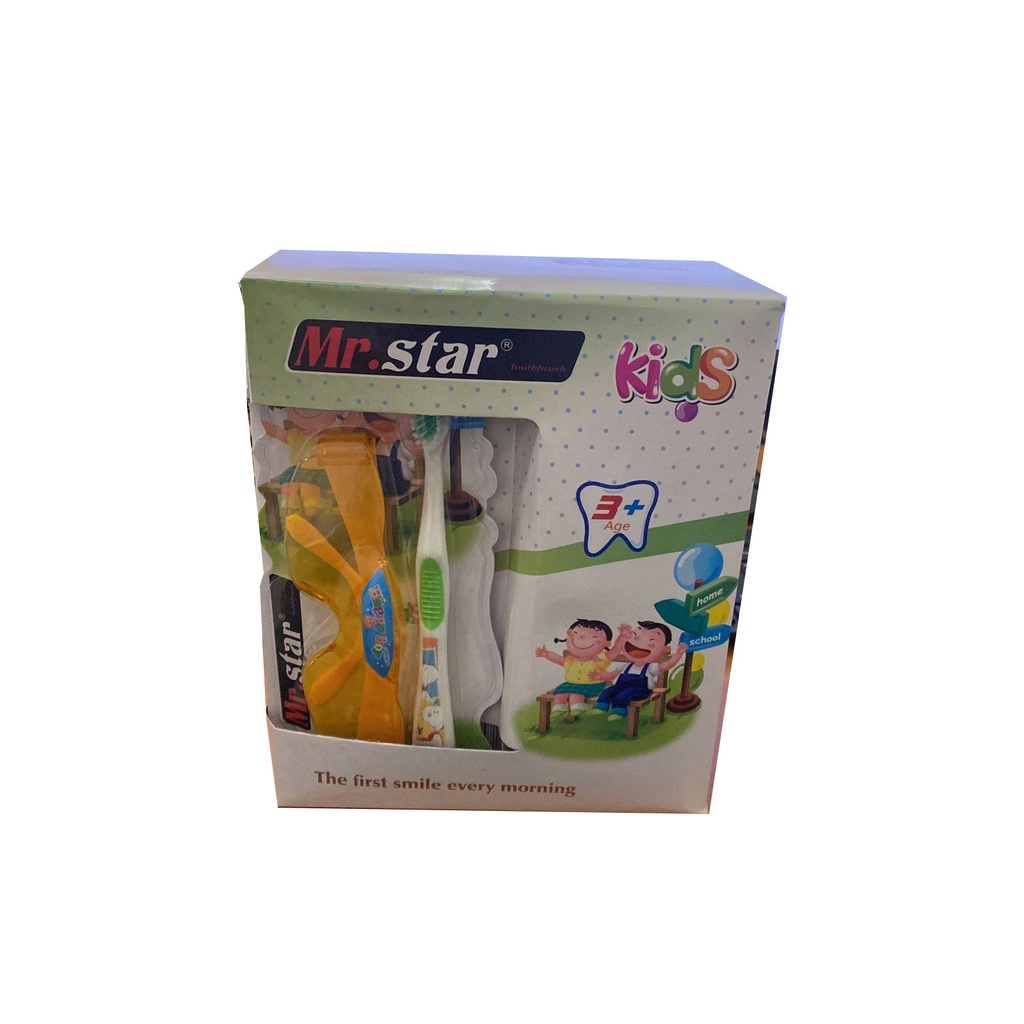 مستر ستار فرش اسنان اطفال - Mr.Star tooth brush Kids (No:W-047B, Soft)