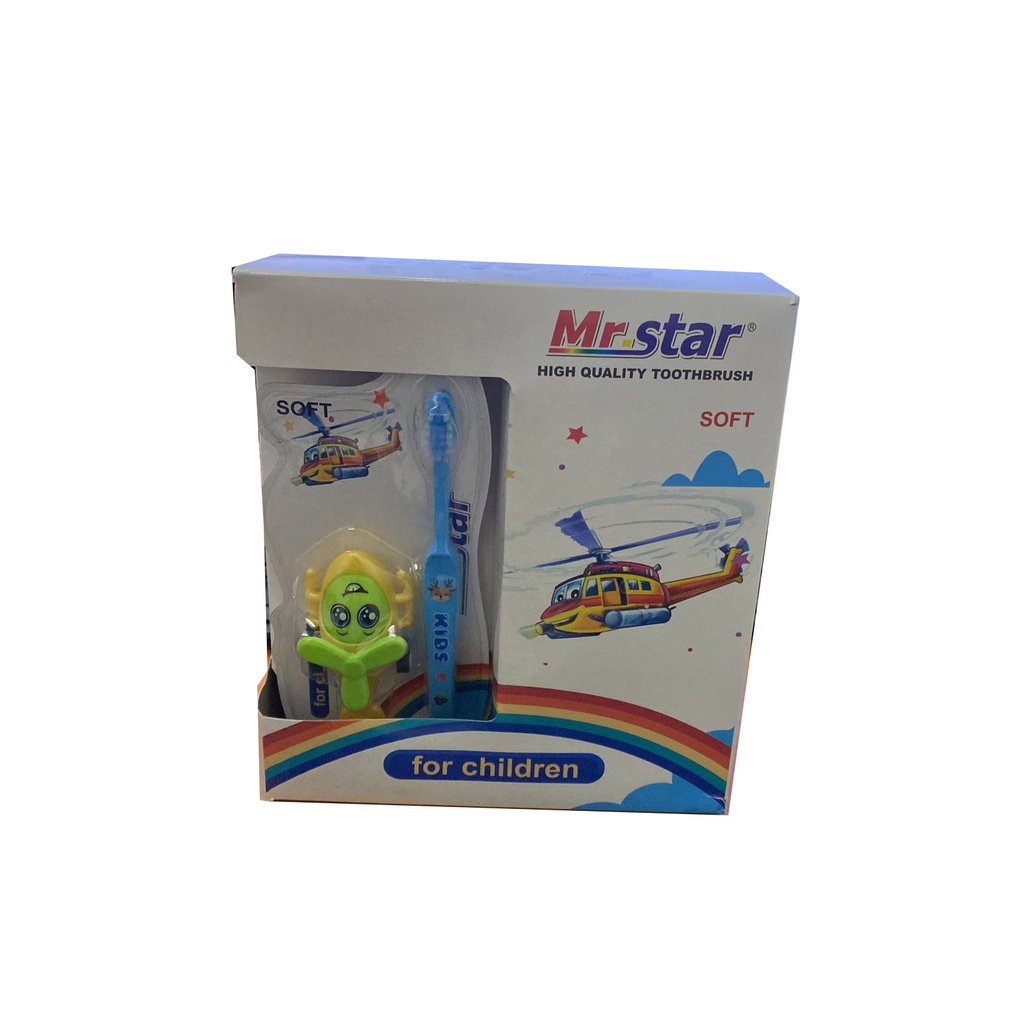 مستر ستار فرش اسنان اطفال - Mr.Star tooth brush Kids (No:W-09A, Soft)