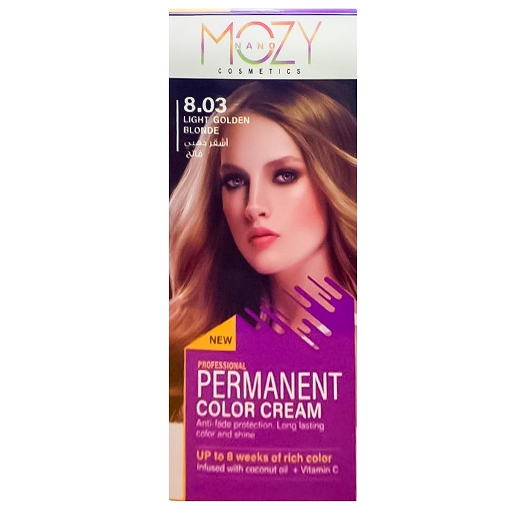 نانو موزى صبغة - Nano Mozy Color (60ml, Light Golden Blonde 8-03)