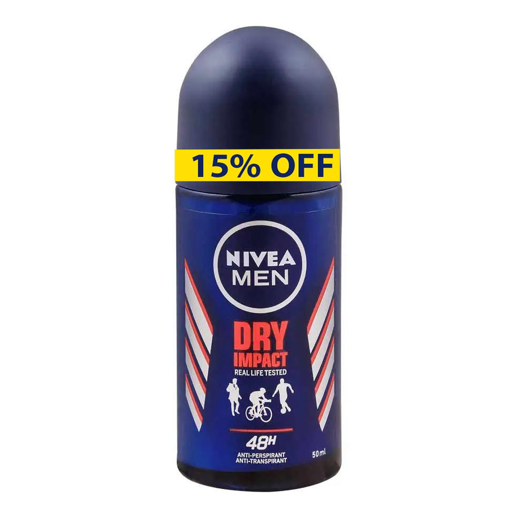 نيفيا رول اون رجالى - Nivea Roll On Men (50ml, Dry Impact, discount 15%)