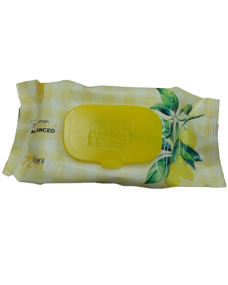 هايت فريش مناديل -  Hiet fresh Wipes (without, 72PC, Yellow)