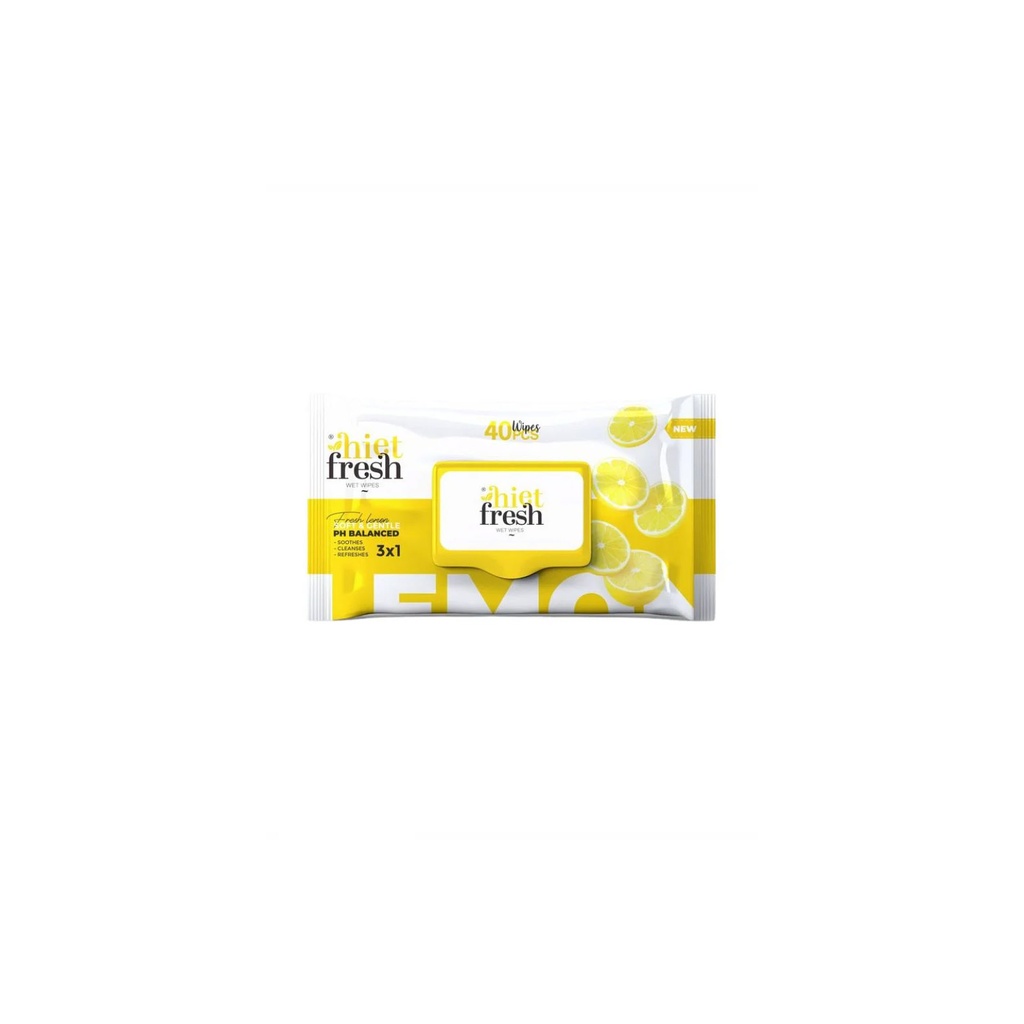 هايت فريش مناديل ليمون - Hiet fresh Wipes Lemon (40PC)