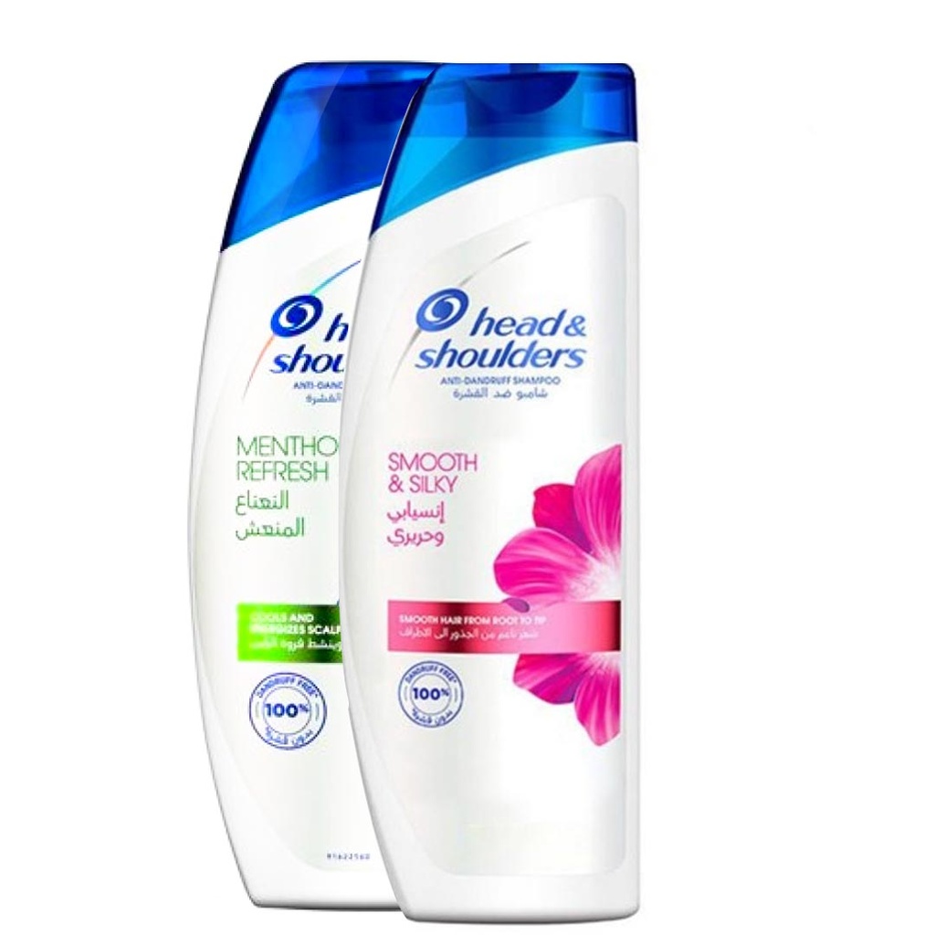 هيد&شولدرز شامبو - Head&Shoulders Shampoo (400ml+400ml, Menthol Refresh, diccount 30%)