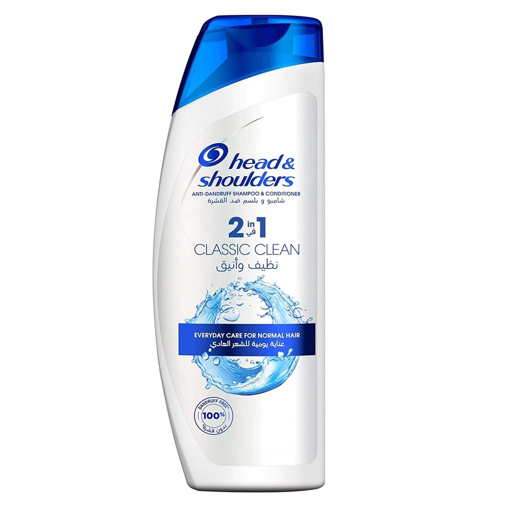 هيد&شولدرز شامبو - Head&Shoulders Shampoo (400ml, Classic Clean 2×1, without)