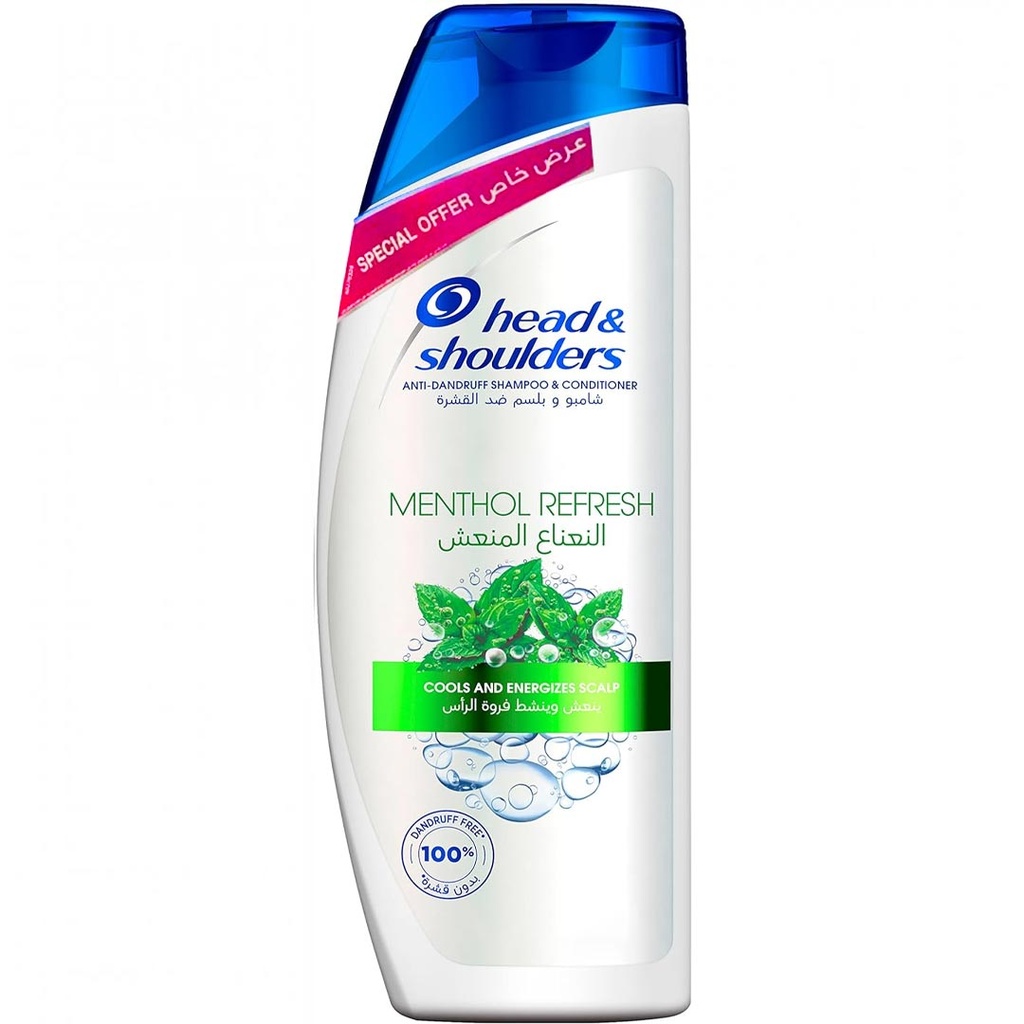 هيد&شولدرز شامبو النعناع المنعش - Head&Shoulders Shampoo Mentho Refresh (400ml, Special Offer)
