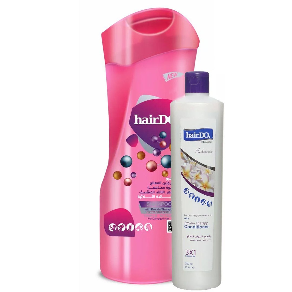 هيردو شامبو - Hairdo Shampoo (800ml, Protein, +Conditioner)
