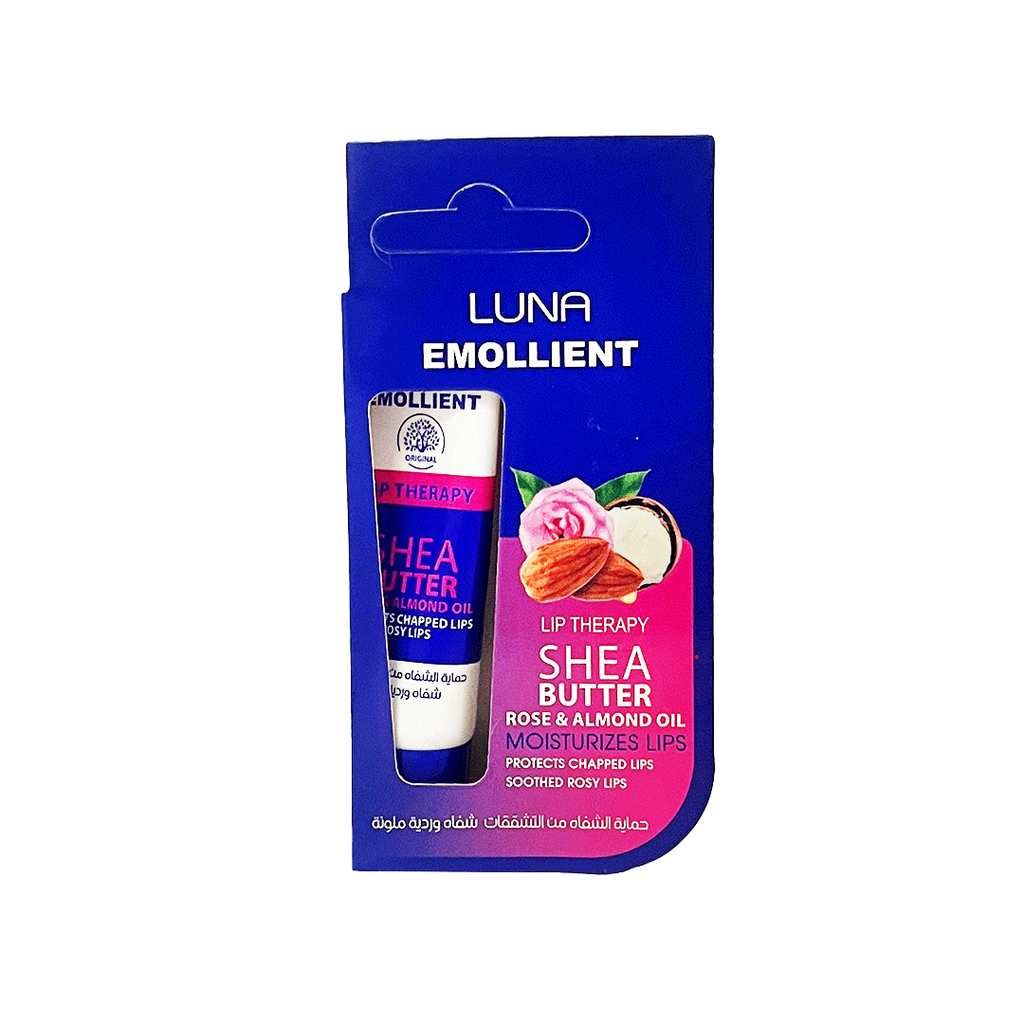 لونا ايمولينت مرطب شفاه زبدة شيا & ورد & لوز - Luna Emollient Lip Therapy Shea Butter & Rose & Alomnd (10g)