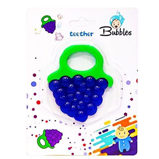 [6223012840738] بابلز عضاضة سيليكون - Bubbles Teether Slicon (Grape)