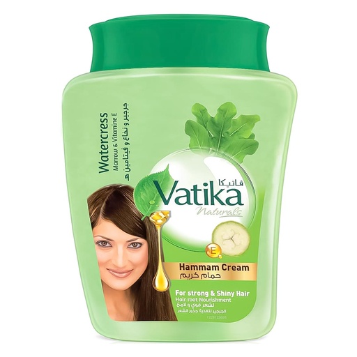 [6224007939338] فاتيكا حمام كريم جرجير - Vatika Hair Mask Watercress (225g)