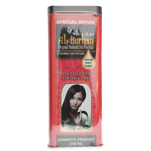 [6225000195233] البرهان زيت شعر - Al-Burhan Oil Hair (200ml, بدون, احمر)