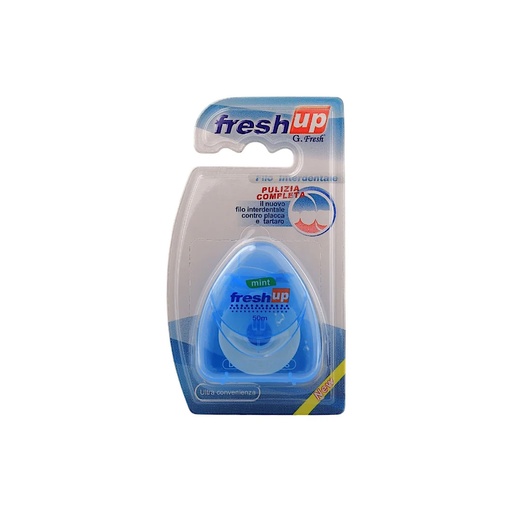 [6953186100016] فريش اب خيط اسنان - Fresh Up Dental Floss (50m, Blue)