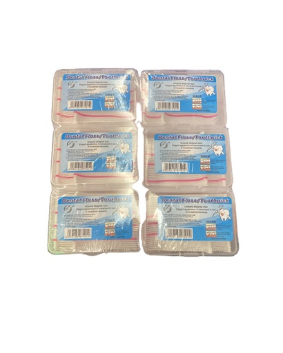 [6980100520049] دينتال فلوس خلة اسنان بلاستيك - Dental Floss Toothpick Blasstic (30PC)