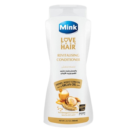 [منعش 6222014500176] مينك بلسم - Mink Conditioner (700ml, Honey&Wheat Germ, without)