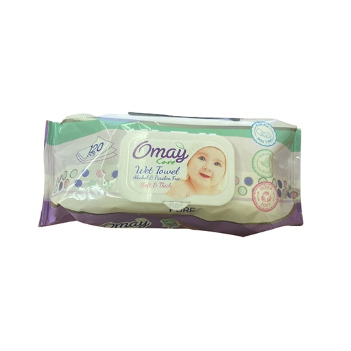 اوماى كير مناديل - Omay Care Wipes (Pure, 120PC)