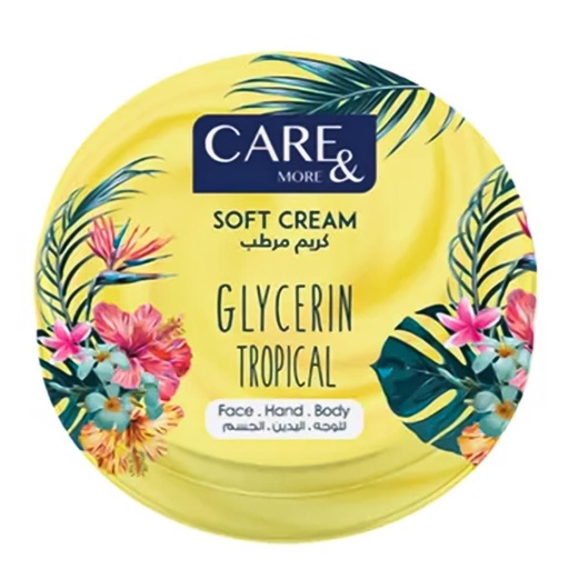 كير اند مور كريم جليسرين تروبيكال - Care & More Glycerin Cream Tropical (75ml)