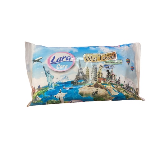 لارا فاميلى مناديل - Lara Family Wipes (40PC)