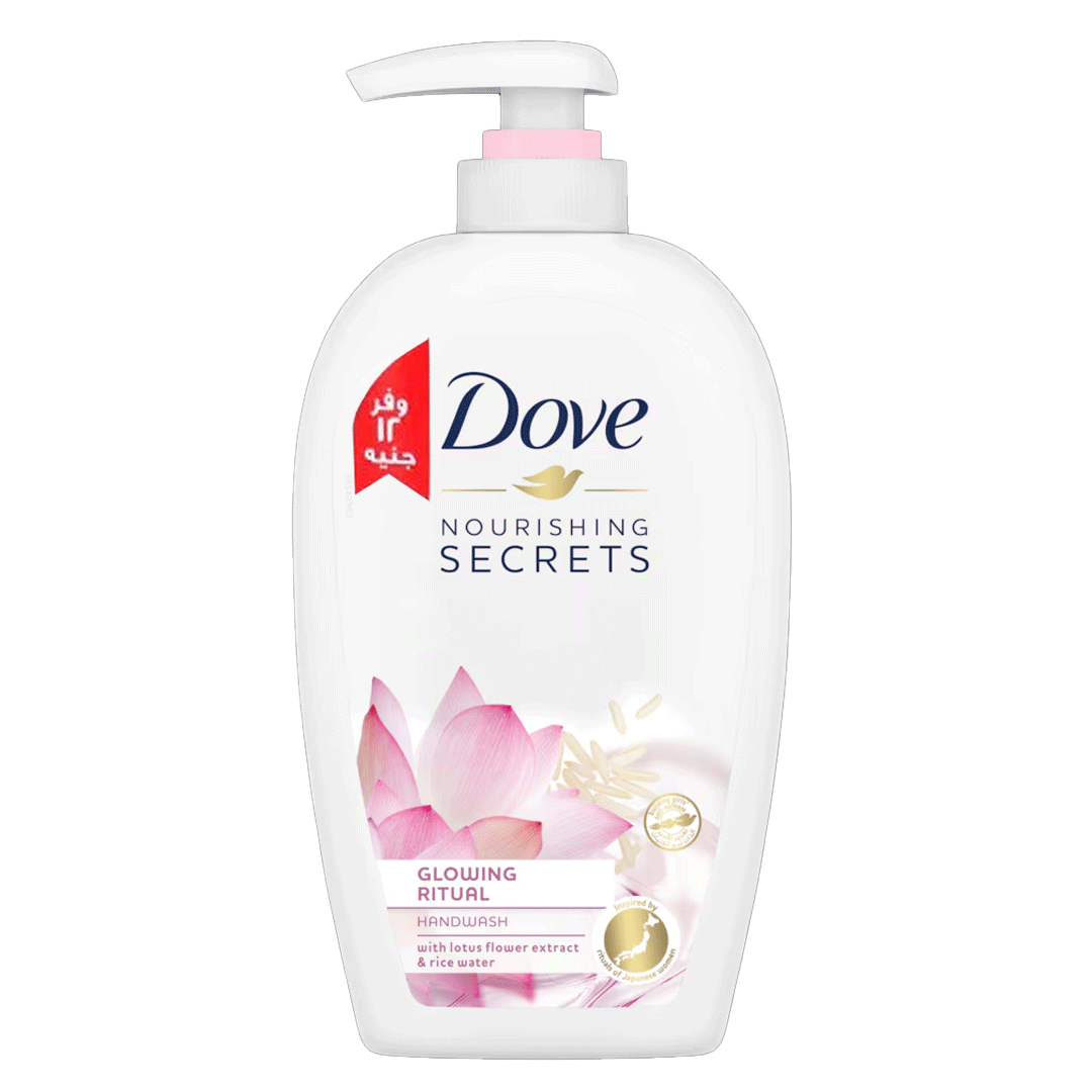 دوف هاند ووش زهرة اللوتس و رز وفر 12جنية - Dove Hand Wash Lotus Flower & Rice Water Offer 12EGP