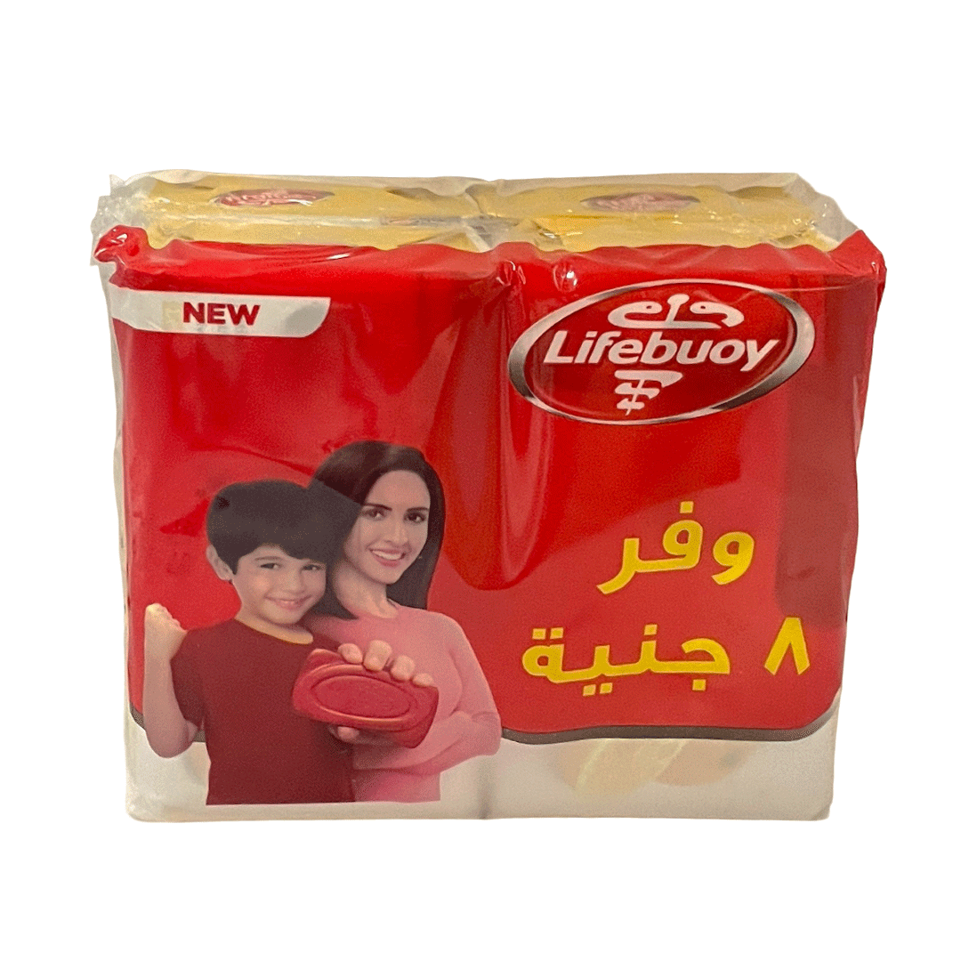 [6221155213471] لايف بوى صابون انتعاش الليمون وفر 8 جنية - LifeBuoy Soup Lemon Fresh Offer 8EGP 4Psc